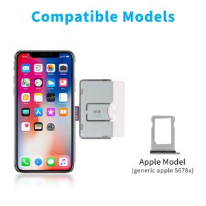 SIM 카드 어댑터, 미니 SIM 나노 카드 리더기, 안드로이드 폰 커넥터 어댑터, 휴대폰 액세서리, 아이폰 5, 6, 7, 8, X, 1 개