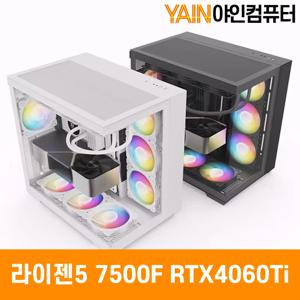 라이젠5 7500F RTX4060Ti 게이밍 컴퓨터 게임용 조립 PC 본체 (야인컴퓨터 YAIN F75R46T1)