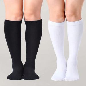 여성 소프트 송아지 양말 스타킹 블랙 화이트 롱 양말 여성용 냄새없는 스타킹 소녀 따뜻한 무릎 양말 Calcetines