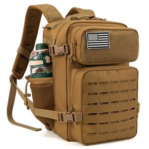 25L 전술 배낭 야외 가방 피트니스 MOLLE 배낭 체육관 여성/남성 EDC 하이킹 생존 배낭 마녀 병 홀더