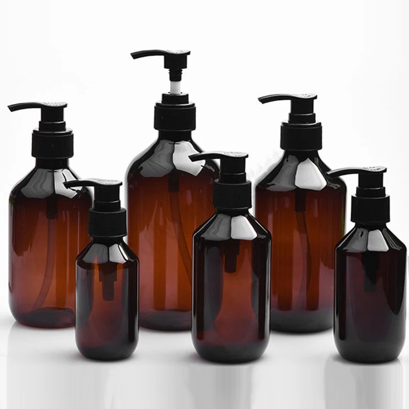 100/150/200/300/400/500ml 샴푸 리필 용 병 펌프 컨테이너 플라스틱 액체 샴푸 샤워 젤 병 홈 목욕 공급