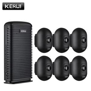 KERUI 모션 알람 무선 보안 알람 방수 PIR 모션 센서 감지기 진입로 차고 도난 경보 시스템 도어 벨
