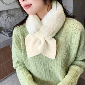 여성 스카프 여자 숙녀 가을 겨울 니트 스카프 달콤한 귀여운 편안한 따뜻한 여성 크로스 스트랩 목도리 부드러운 목 스카프