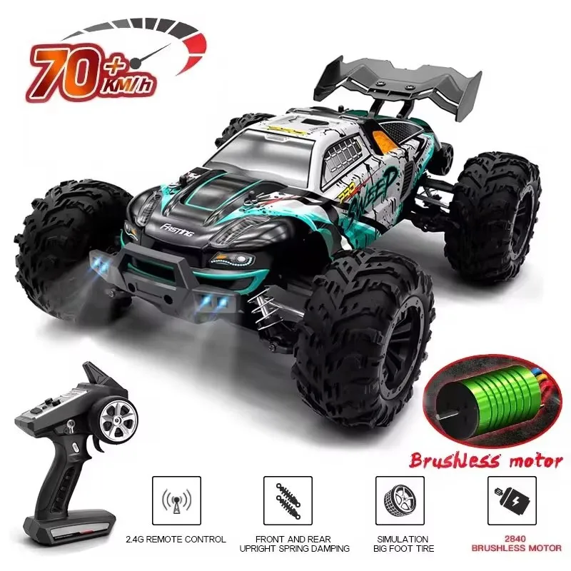 4WD 원격 제어 자동차 오프로드 4x4 RC 고속 버기 트럭 슈퍼 브러시리스 50 또는 80KM/H 고속 드리프트 레이싱 장난감 어린이 성인용 원격 조종 장난감 자동차