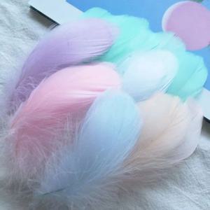 DIY 공예용 천연 거위 깃털, 머리 장식, 떠다니는 작은 백조 깃털, 다채로운 드림 캐처 깃털, 7-12cm, 100 개