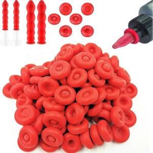 10pcs 코킹 캡 레드 코킹 절약 캡 코킹 Aferidor Saver Aberto Calafetagem Tubo Para Selagem Preservação 실리콘 건 코킹