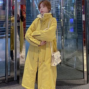 겨울 두꺼운 여성 파카, 따뜻한 재킷, 한국 루즈 램스울, 여성 코트, 단색 캐주얼 여성 파카, 외투 스트리트웨어