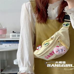 2025 신상 캔버스 캐주얼 가방 여성 트렌디 크로스백 여름 스포츠 체스트백 미니 인기 웨이스트백