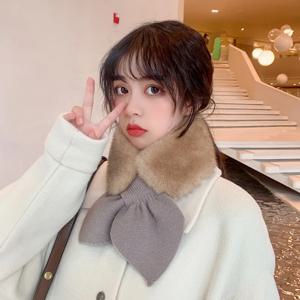 여성용 크로스 스트랩 숄, 부드러운 목 스카프, 여아, 가을, 겨울, 니트 스카프, 스위트, 올 매치, 여성 스카프