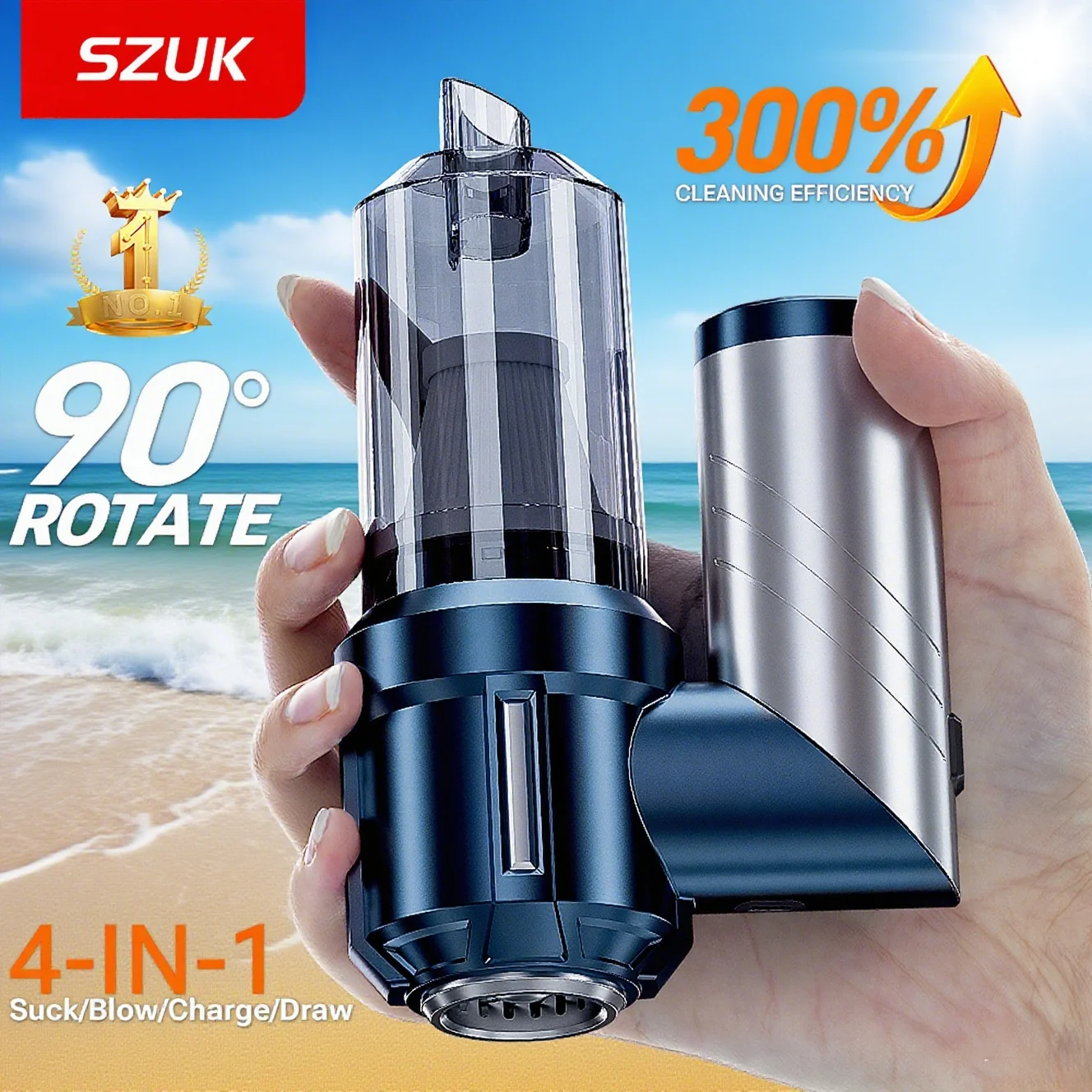 SZUK 2025 신차 진공 청소기, 휴대용 핸드헬드 미니 진공 청소기, 90° 접이식 강력한 무선 진공 청소기, 편리한 진공 청소기, 차량용 청소기 초강력 무선청소기 차량용 청소기 미니청소기,유선청소기,핸디청소기