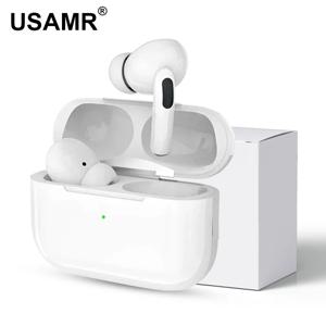 USAMR Airs Pro 무선 이어 버드 블루투스 이어폰 5.2 TWS 헤드셋 Siri 팝업 창 IPHONE Android 용 마이크가있는 방수