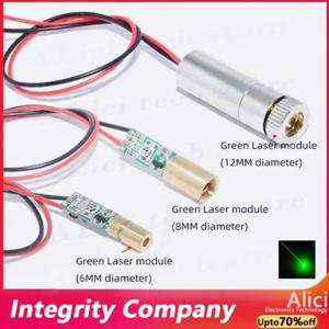 녹색 포인트 레이저 헤드 10mW 레이저 모듈 직경 12MM/8MM/6MM 레이저 튜브 녹색 레이저 빔