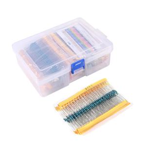 금속 필름 저항 키트 모듬 키트, 금속 필름 저항 저항 1/4W, 1ohm-10Mohm 1% 공차, 30 가지 값, 600 개