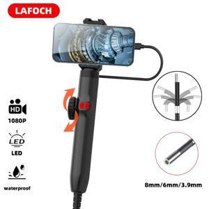 3.9mm/6.2mm/8.5mm 360 °   빛이 있는 관절형 내시경 내시경 카메라, Android/iOS 휴대폰이 포함된 내시경