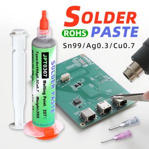 무연 고온 솔더 페이스트 Sn99 Ag0.3 Cu0.7 니들 튜브, 휴대폰 USB 소켓 수리, LED 납땜