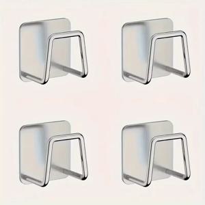 4Pcs 주방 스토리지 랙, 캐비닛 커팅 보드 아래 펀칭없는 벽, 다기능, 액세서리