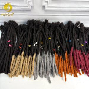 0.6cm 컬러드 락 익스텐션 인모 10인치 50가닥 풀핸드메이드 100% 인모 락 드레드락 익스텐션 (남녀공용)