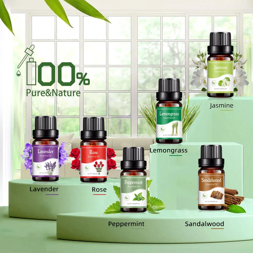 아로마 디퓨저 가습기 용 18 가지 맛 에센셜 오일 홈 수용성 10ml 공기 청정제 향기 향수 오일 향수