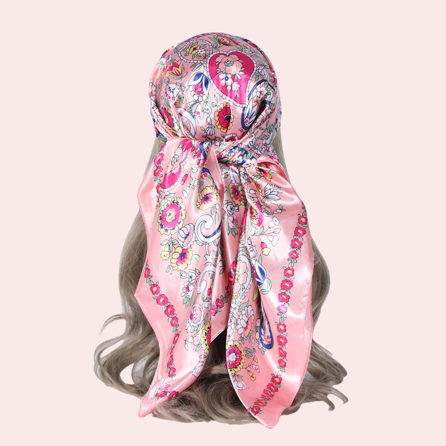 실크 스카프 여성 럭셔리 브랜드 여름 패션 페이즐리 디자이너 헤드/헤어 스카프 Hijab Bandana Cheveux Foulard Femme Headband