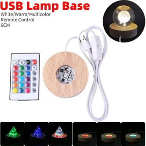 천연 석재 Orgonite 피라미드 크리스탈 우드 라이트베이스 원격 제어 나무 LED 야간 조명 스탠드 램프 홀더 램프 홈 장식