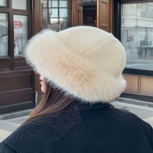 2025 몽골 모자 여성 면화 모자 따뜻하고 눈길을 끄는 다목적 귀 보호 물통 플러시 분지 모자