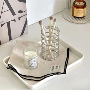 스테인리스 스틸 칫솔 홀더 욕실 액세서리 도구 치약 메이크업 브러시 보관 랙 홈 데코 브러시 홀더