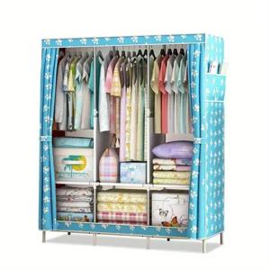 크로스보더 심플 옷장 수납 옷장 방진 가정용 기숙사 옷걸이 심플 모던 침실 옷장