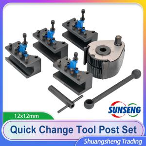 Aa 선반 퀵 체인지 공구 포스트 세트 WM210V&WM180V&0618 스윙 오버 베드용 12x12mm 공구 받침대 120-220mm