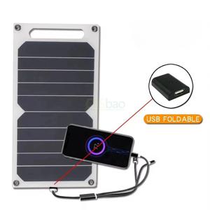 Sunpower 휴대용 5V 5W/35W 태양광 패널, USB 안전 안정화 충전기 포함, 휴대폰 보조배터리, 야외 캠핑, 가정용 RV, 선물용
