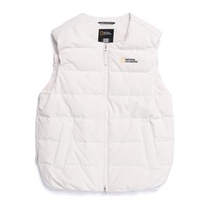 N254UDV920 헤론 U넥 경량 구스다운 베스트 CRYSTAL BEIGE
