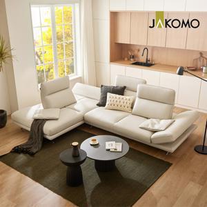 시그니처 스윙 4인 코너카우치형 기능성 럭스 통가죽 천연면피 소가죽 소파