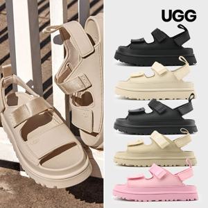 UGG  골든글로우 샌들 플랫폼 키높이 스트랩 씨솔트 블랙 5종택일