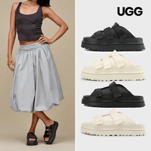 UGG  골든글로우 슬라이드 플랫폼 키높이 슬리퍼 블랙 아이보리 택일