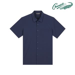 타공 체크패턴 캐주얼 반팔 남방 CDAA9WS2441