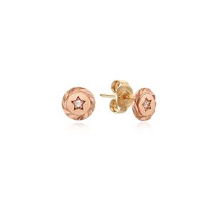[티르리르] 14K 핑크골드 꼬냑다이아 귀걸이 TESK4P20948SD-NA