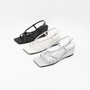 신난다슈 여성 슬링백 샌들 힐 5cm 여자 웨지 힐 뮬 샌들 발편한 통굽 NF255221