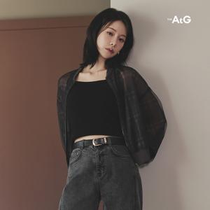[by 임지연] 더엣지 25FW 매쉬 체크 점퍼