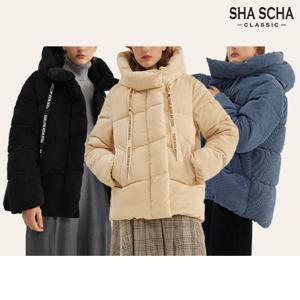 [최초가89,900원][홈쇼핑인기]샤샤 레터링 코듀로이 후드패딩 1종