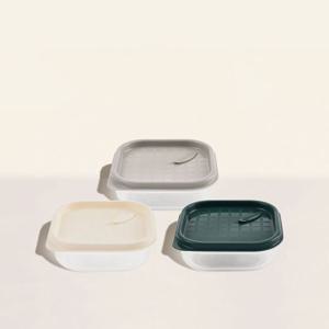 실리만 하모니 실리콘 냉동밥용기 정사각_310ml_2P WSK7240