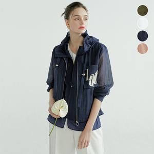 [최초가 88,000원] 홈쇼핑 인기 시스루 페플럼 썸머 후드베스트+블루종자켓(2종세트)