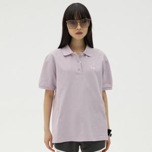 베이직 오버핏 피케 티셔츠 [ASH PINK]