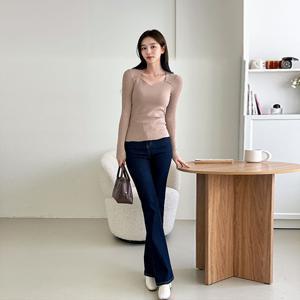 [최초가 99,000원]카트리나 하트넥 골지 니트 3종세트