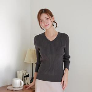 [최초가 89,900원]보웬 V넥 스카시 골지 니트 4종세트