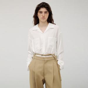 NOTCHED LOUNGE SHIRT - WHITE