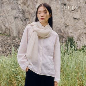 [25 NEW] 에르헴 25FW 소모사 화이트 캐시미어 100 빅 숄 1종