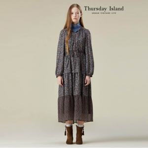 [정상가-299000원][Thursday Island] 꽃패턴 MIX 롱 원피스(T236MOP151W)