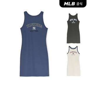 [공식]  여성 바시티 빈티지 슬림핏 나시 원피스 (3 COLOR)