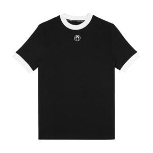 반팔 MTT088A CJER0011 BK99 문 로고 콘트라스트 링거 남성반팔티 당일발송