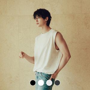지오다노 남성 여름 코튼 면 슬리브리스 민소매 나시 머슬티 025560/01025560
