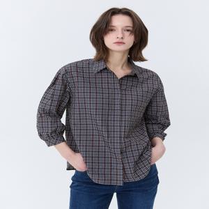 닥스 여성 WKSH4BE33N2 [가격인하][스테디셀러]네이비 체크 긴팔셔츠